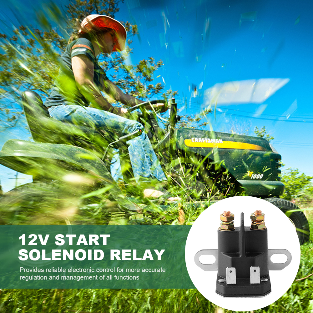 Lawn Mower Starter Relay 1134-2962-01 12V Solenoid Valve Relay 725-04439A Zinc Alloy 33-335 for Riding Mower Tractor Motorboat