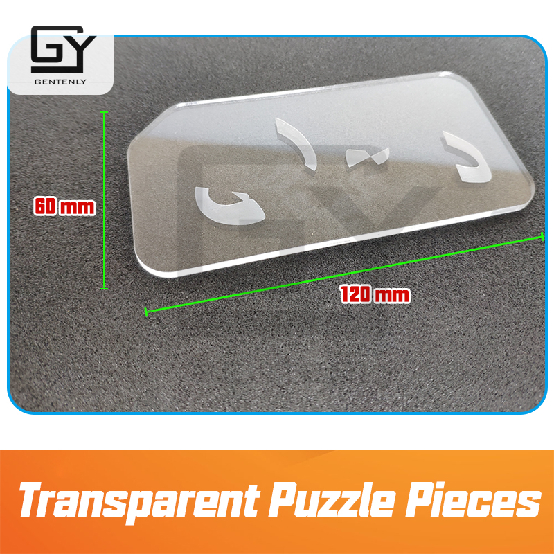 Escape Room Props Acrylic Magic Transparent Cards Real Life Puzzle Game 4 Pieces Stack Display Password Clues Player Adventure