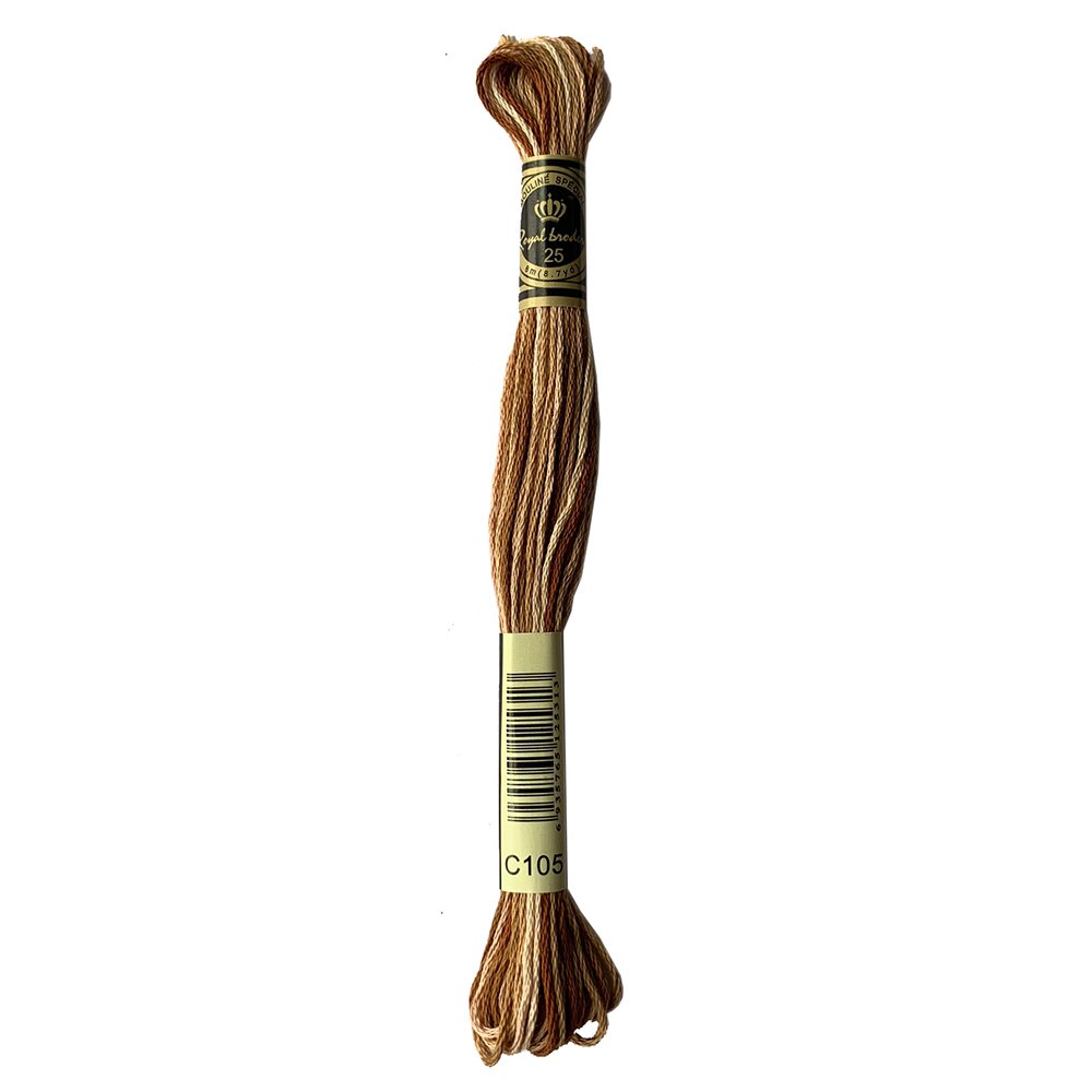 Rainbow Cotton Variegated Embroidery Floss Pack Color Variation Six-strand Cross Stitch Threads Multi-Color Blend Threads: 12 Skein C105