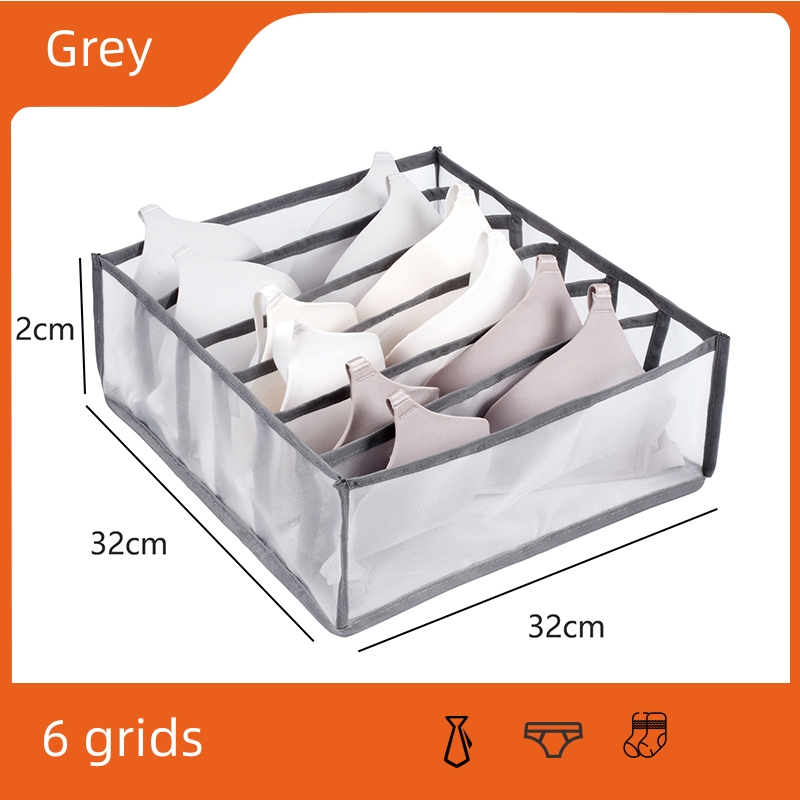 Unterwäsche Schublade Organizer Socken BH Kleidung Aufbewahrungsbox Kleidung Schrank Schublade Organisatoren Kleiderschrank Organizer Schrank Organizer: Schwarz