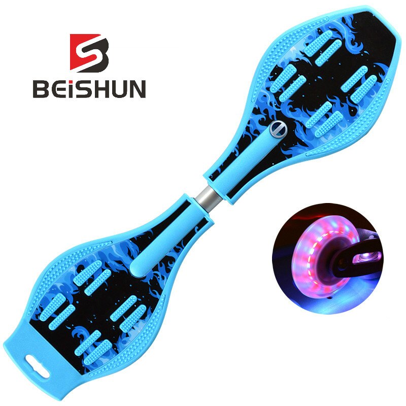 Adult Children's Two-wheeled Skateboard Beginners Flashing Vitality Board Two-wheeled Scooter: Dragon board-9