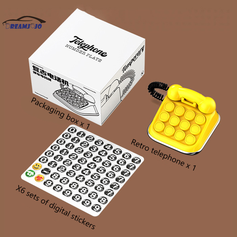 Número de teléfono para coche, aviso de estacionamiento temporal, nueva simulación Retro, teclado nostálgico, número de matrícula de coche