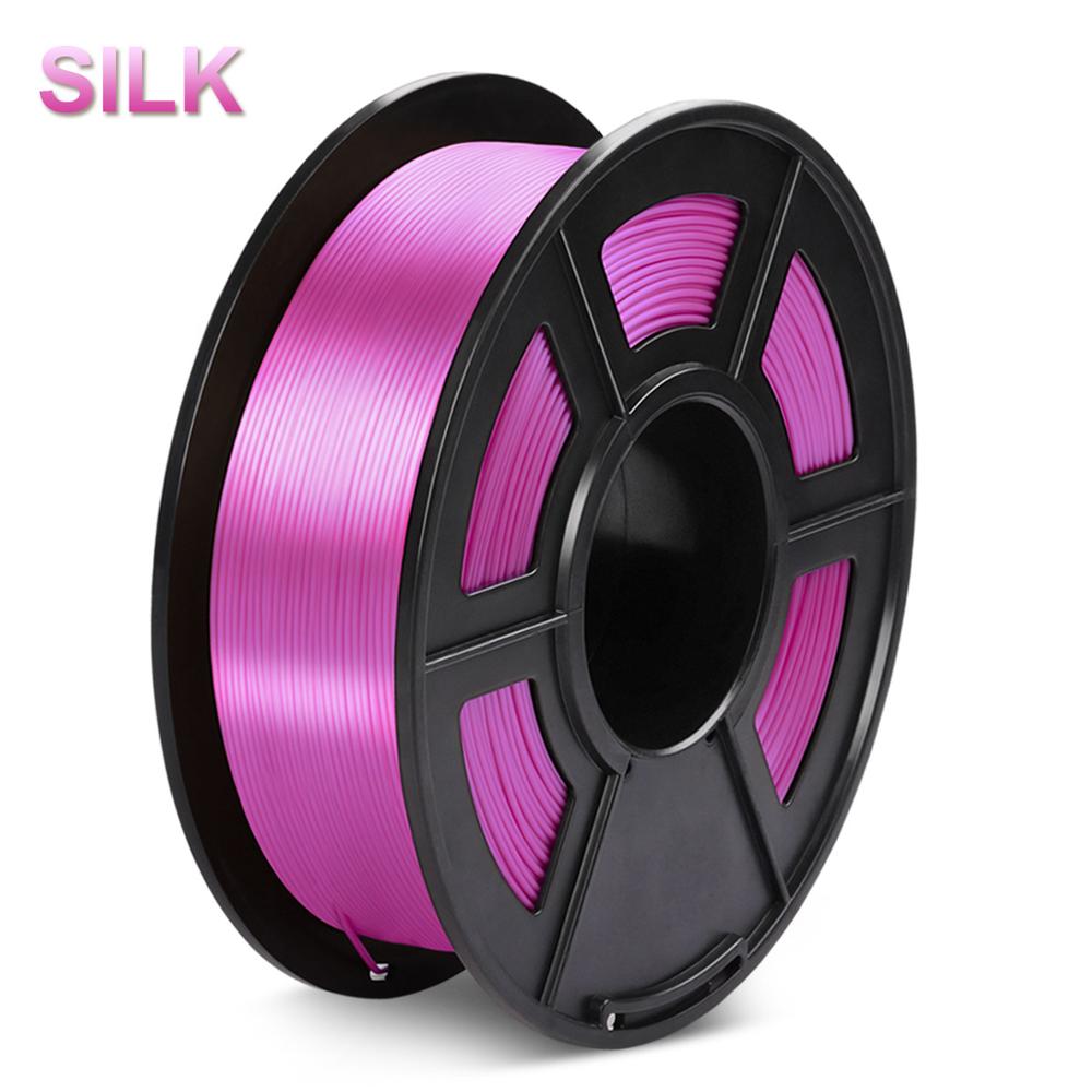 3d printing pink PLA 3D Printer Filament Silk 1.75mm 1KG 2.2LBS Spool Widely Compatible 3D Printing Metal Silver Feeling: Silk Purple