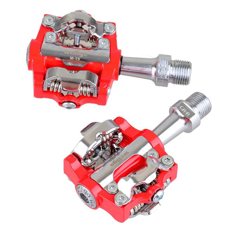 Wellgo M19 WM001 Ultralight Aluminum Alloy MTB Road Bike Pedal Sealed Bearing Clipless pedal SPD Bike Pedals Bicycle Parts
