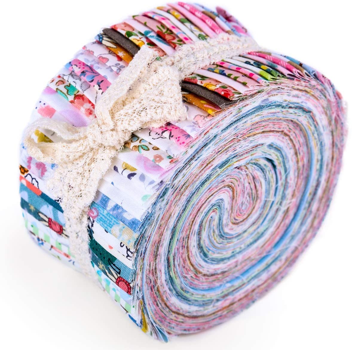 /Scrapbook 40 Uds Jelly Roll tela... enrolladas acolchado de tejido de algodón tiras de artesanía de Patchwork algodón acolchado tela: DGJ-1