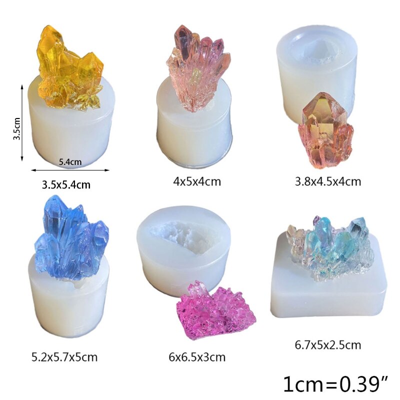 Simulation Original Stone Crystal Cluster Epoxy Resin Mold Silicone Mould DIY Crafts Jewelry Pendant Making Tools