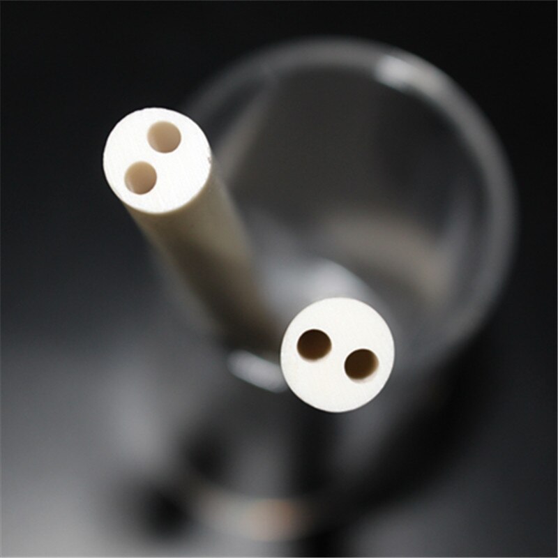 OD*ID*Length=1.0*0.2mm*100mm / 2 bores insulators / good thermostability / insulation / ceramic tube