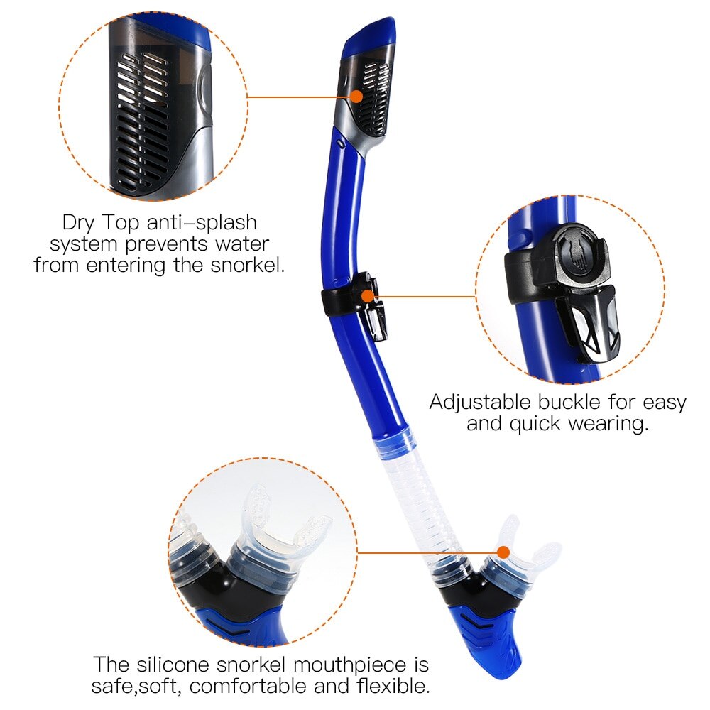 Snorkelbril combo set anti-condens bril masker snorkel buis vin duikmasker voor mannen vrouwen zwemmen duiken reizen