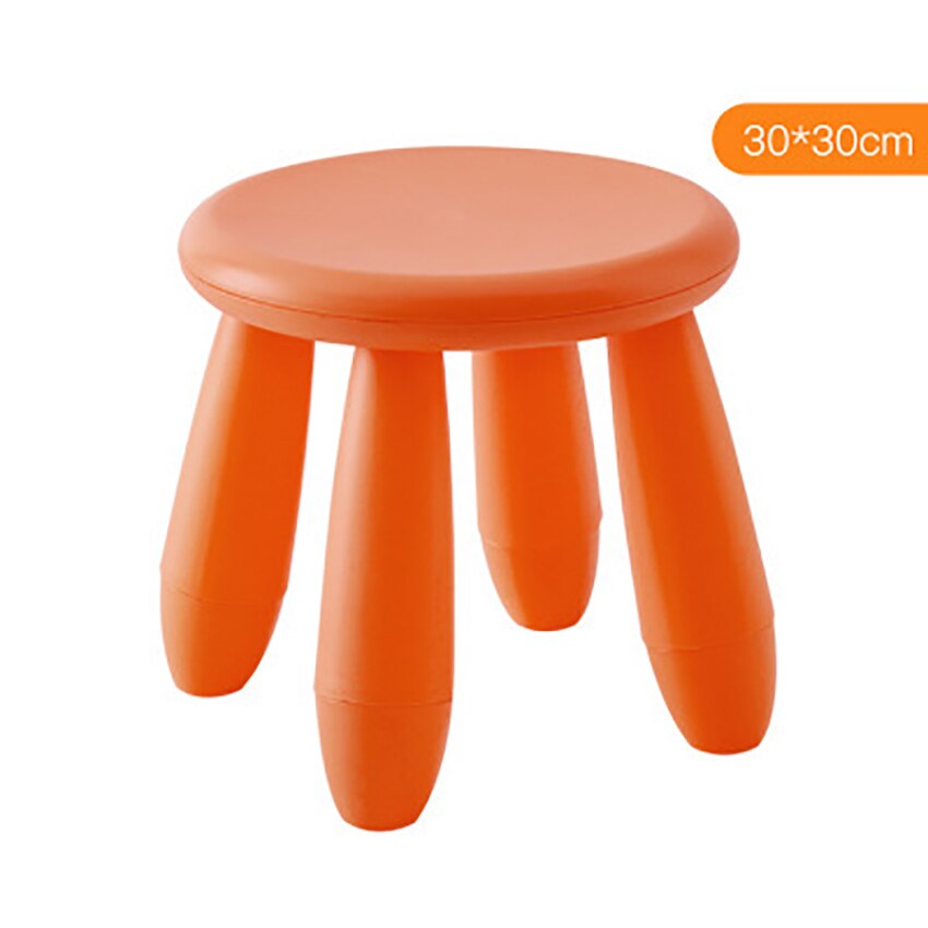 Runde freundlicher Hocker Kindergarten Baby Lernen Hocker Verdicken Kunststoff Spiel Sitz Abnehmbare, zuletzt 100kg, für freundlicher Erwachsene: Orange