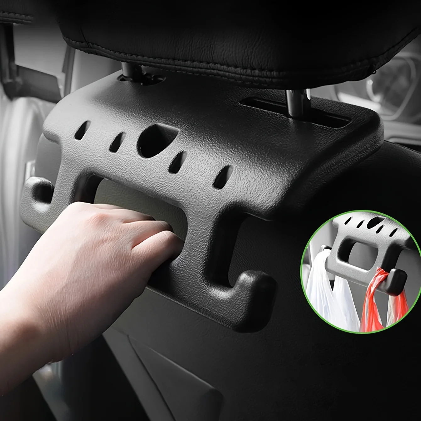 Crochet de poignée de voiture, fournitures intérieures de voiture, accoudoir de sécurité de voiture, suspension arrière de siège de voiture multifonctionnelle, crochet de suspension