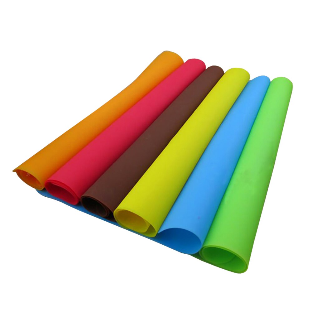 40x30cm Siliconen Matten Bakken Liner Beste Siliconen Oven Mat Warmte Isolatie Pad Bakvormen Kid Tafel Mat (Willekeurige Kleur)