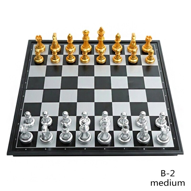 Magnetic Folding Chess Set Square Chess Set Magnet Chess Pieces Folding Chessboard For Travel Board Games