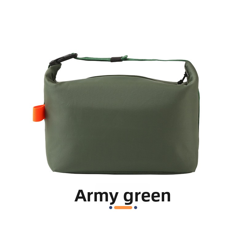 Japanische Lunch-Tasche mit Isolierung, Bento-Pack, tragbare Reis-Tasche, Mahlzeiten-Pack, Eis-Pack, tragbare Handtasche für Picknick und Lebensmittelaufbewahrung: armeegrün