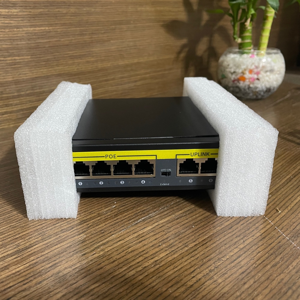 HKBTM POE switch 100Mbps Ethernet Network Switch 4 Ports PoE Switcher Standard RJ45 Injector for IP Camera/Wireless AP/CCTV
