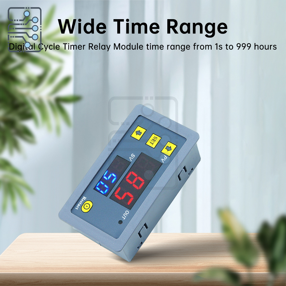 T3230 led-display timer-kontrolafbryder justerbar timingrelæ forsinkelsesafbryder  dc12v dc24v ac110-220v- cyklus timingforsinkelsesrelæ