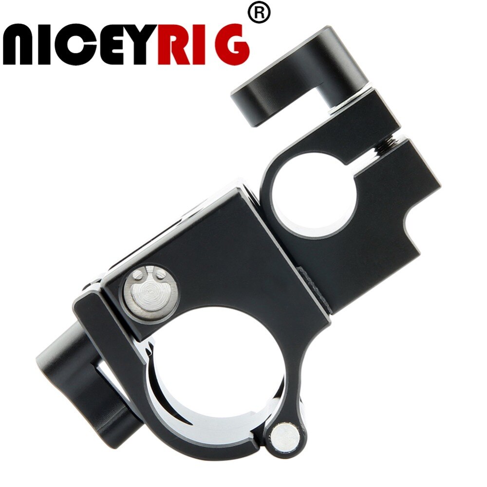 NICEYRIG 25mm Morsetto di Rod per 15mm Morsetto di Rod di Perforazione della Macchina Fotografica 25mm Morsetto di Rod Treppiedi Giunto Cardanico Rig DSLR stabilizzatore fotocamera 1/4 &quot;3/8&quot; 9mm + 9mm