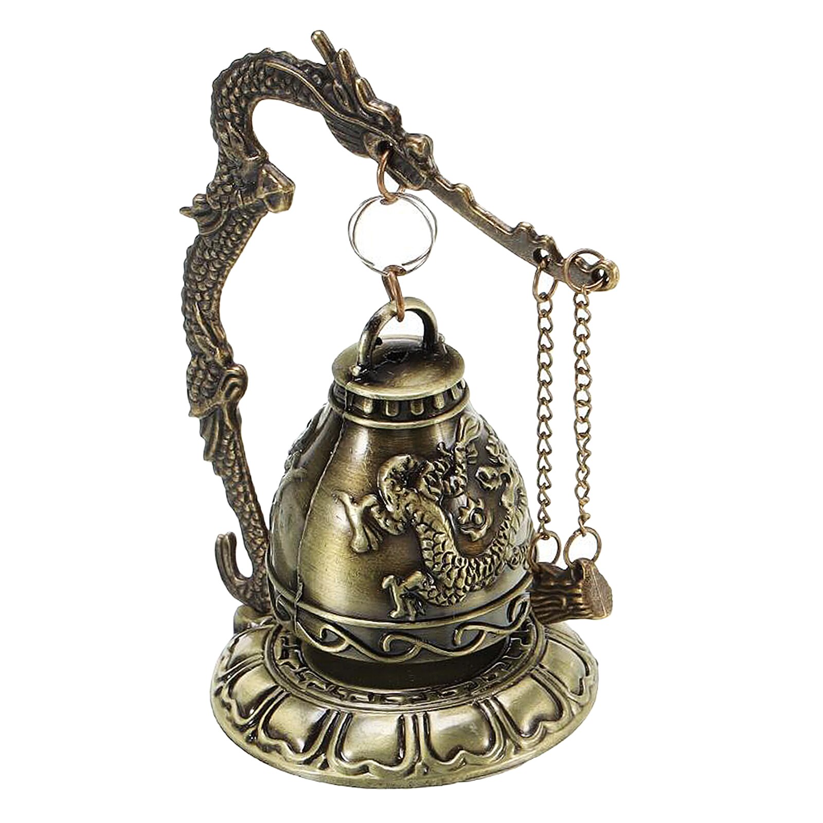 Bouddha chinois Dragon Fengshui cloche asiatique Oriental Zen Art Tibet pour la maison bureau décor bénédiction décoration