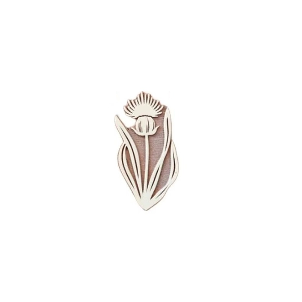Floral Stamps Wooden Plant Stamp Decorative Handmade Flower Art Craft Wood Stamps Scrapbooking Paper Herbarium Stamp: MULTI