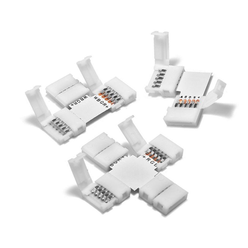 2set 2 4 5 Pin LED Strip Connector L T X Shape Free Welding PCB Connector For Connecting Corner Right Angle 3528 5050 LED Strip