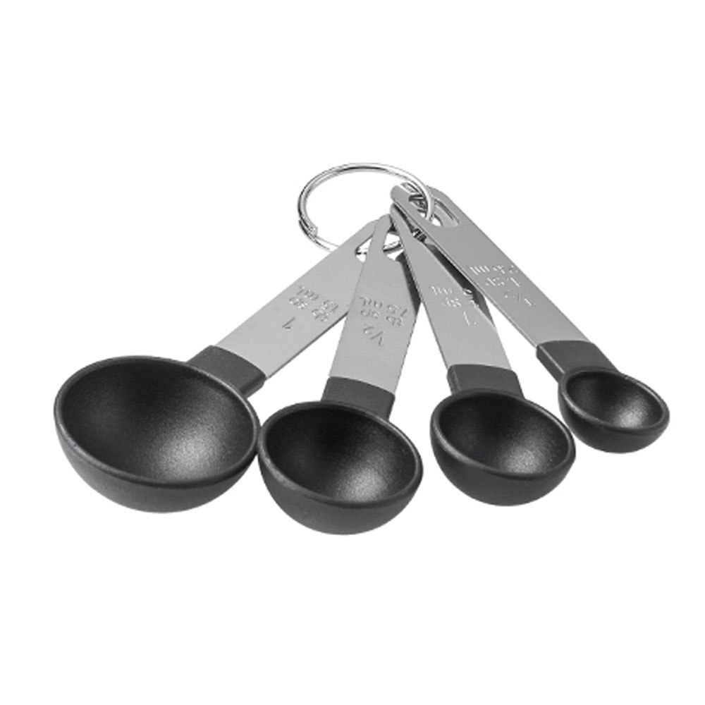 5/10pcs Measuring Tools Kitchen Measuring Spoons Teaspoon Sugar Scoop Cake Baking Flour Measuring Cups Kitchen Measuring Spoons: Black spoon