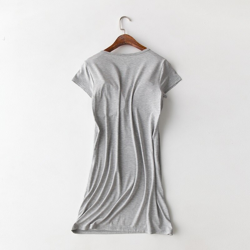 Fdfklak-robe de nuit Modal | Tenue de nuit pour infirmières, robes d'été pour femmes enceintes, vêtements de nuit pour soins infirmiers, vêtements de nuit F239