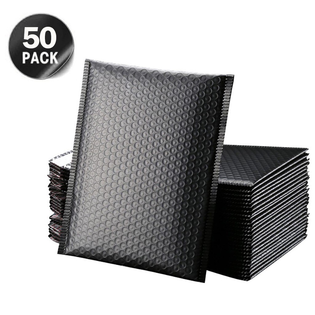 50Pcs Bubble Mailers Padded Envelopes Lined Poly Mailer Self Seal Black Mailers Padded Envelope Bubble Mailing Bag