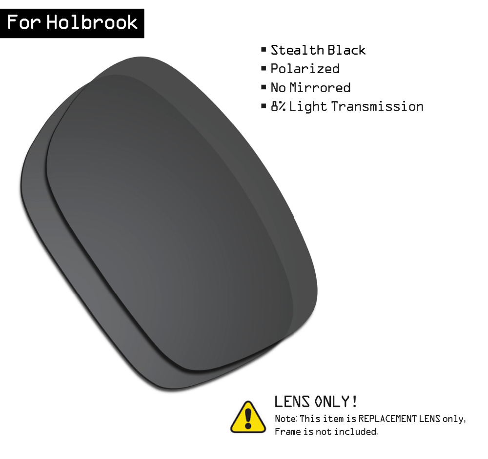Smartvlt polariserade solglasögonlinser till oakley holbrook - stealth black