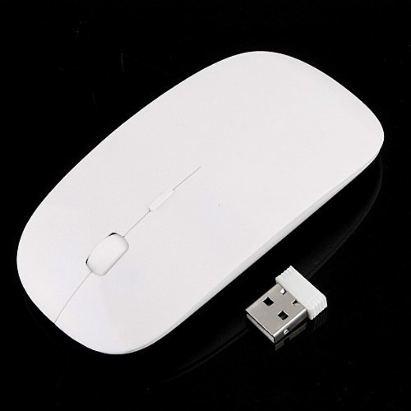 Ultra Thin 2.4GHz Wireless Optical Mouse 1600 DPI Computer PC Mice With USB Adapter Mouse For PC Laptop Desktop