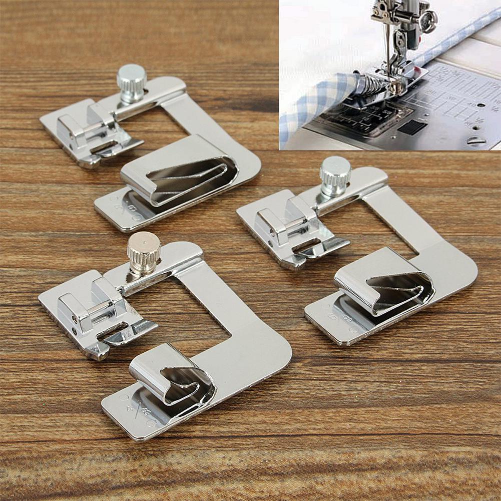 3pcs/lot Sewing Machine Foot Presser Rolled Hem Feet Set for Brother Singer Sewing Accessories