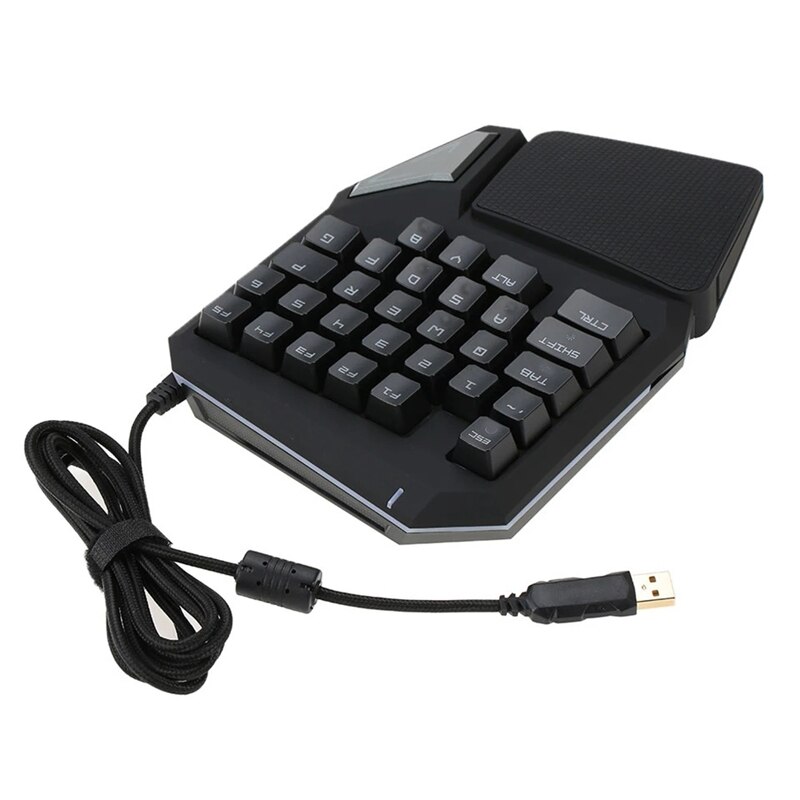 Delux T9 Pro – clavier de jeu ergonomique avec touches programmables, une main, pour PUBG gun, PC portable