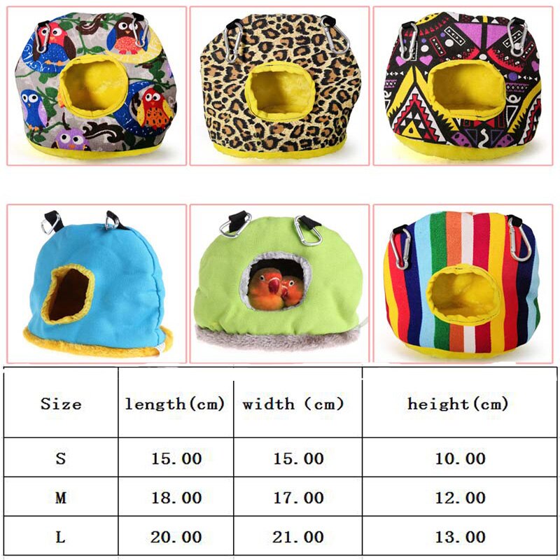 Peluche perroquet nid hamac confortable perroquet grotte maison suspendus oiseaux balançoire lit de couchage animal de compagnie oiseau Cage fournitures