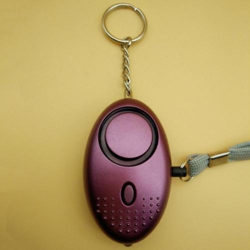 Portable Safety Alarm Loud Sound 130dB LED Light Anti-Theft Siren Alarm Wireless Warning Anti-Theft Caution Lamp for Women Girl: Purple