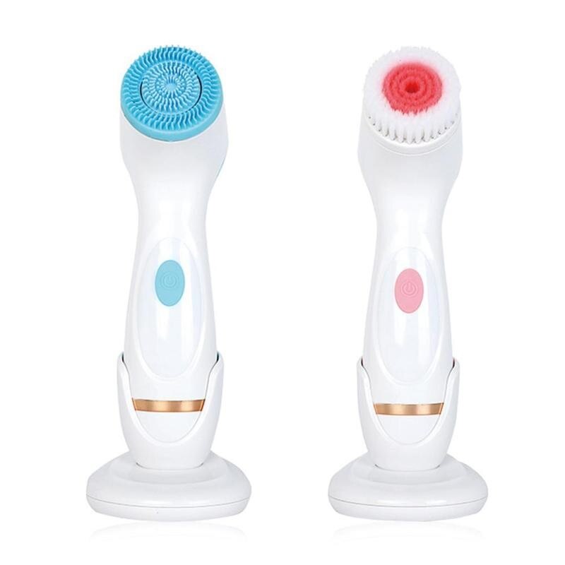 Instrumento de limpieza facial eléctrico Usb con cabezal de repuesto, cepillo de máquina profunda para eliminar puntos negros, dispositivo para la piel, F8Q7