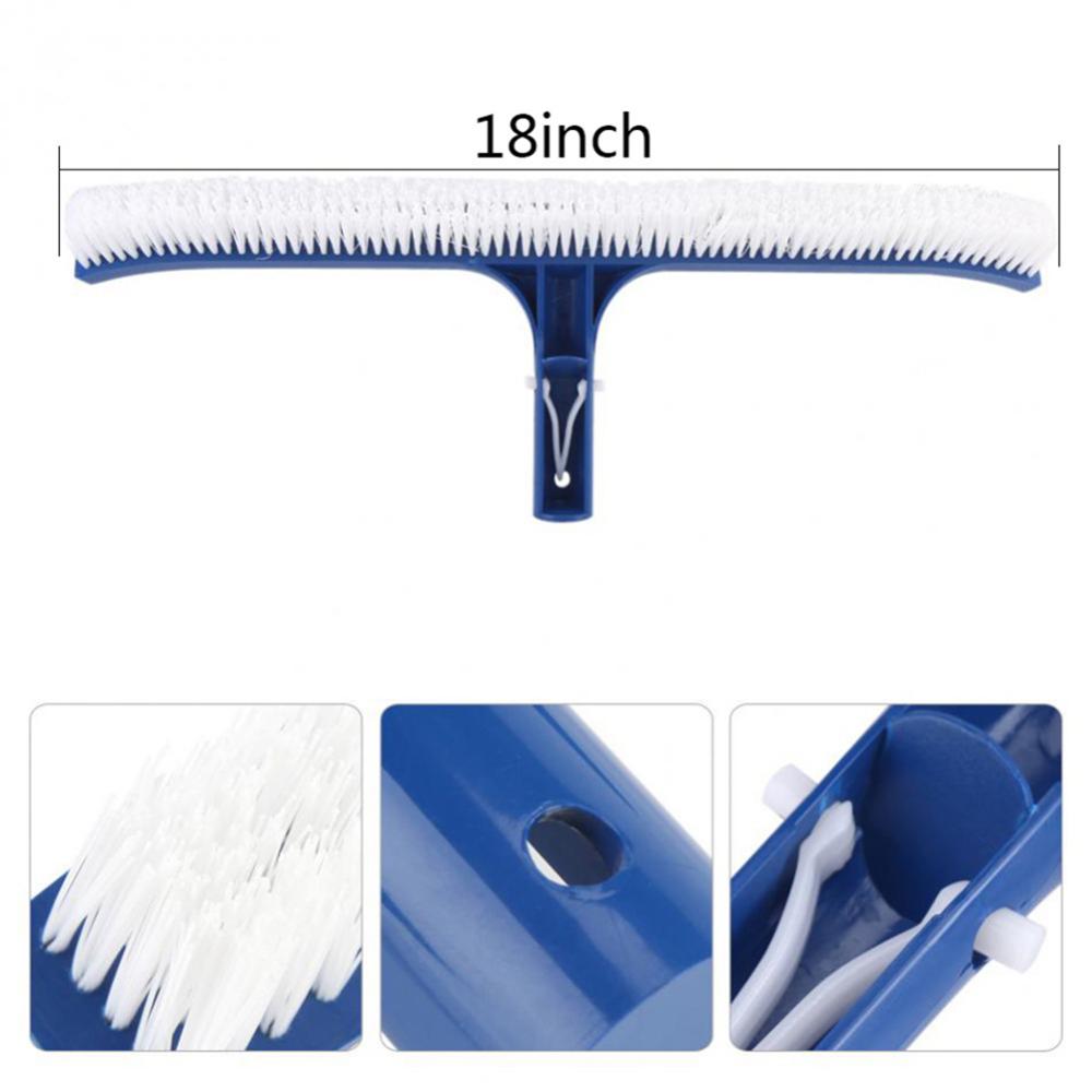 18 Inch Curved Swimming Pool Brush Cleaning Tools Spa Wall Floor Brush Nylon Bristles Cleaner Broom Swimming Pool Accessories