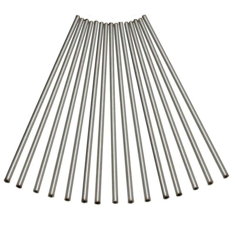 2 stk sømløs rustfritt stål kapillarsølvrør 6mm x 4mm indre diameter lengde 250mm,  med oksidasjonsmotstand