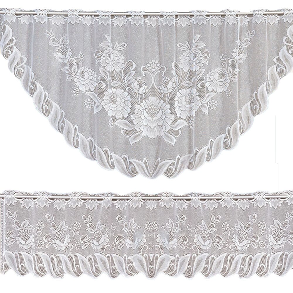 mode 2 STUKS Kant Koffie Cafe Venster Tier Gordijn Set Keuken Eetkamer Home Decor Lot 11.7: G