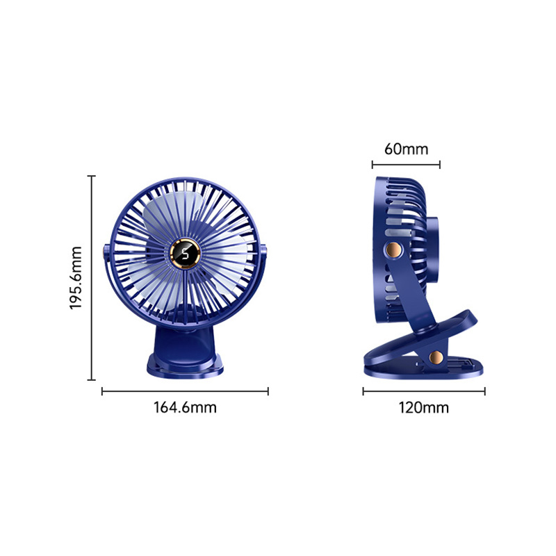 Xiaomi 8000mAh ventilateur à clipser 5 vitesses silencieux Rechargeable bureau Portable circulateur d'air ventilateur sans fil avec lumière LED pour le Camping