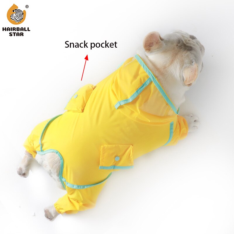 Chihuahua Dog Raincoat waterproof for small bulldog dogs clothes costume Jacket Puppy pet clothes Jumpsuit hoodies with pocket