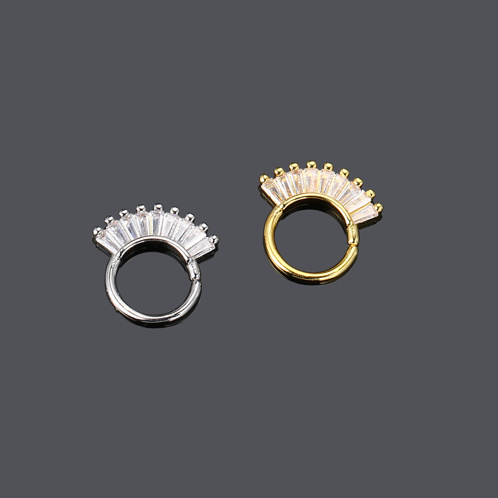 1PC Helix Piercing Earring For Women Flower Star Cartilage Ear Piercing Tragus Hoop Earring Stainless Steel Crystal Jewelry