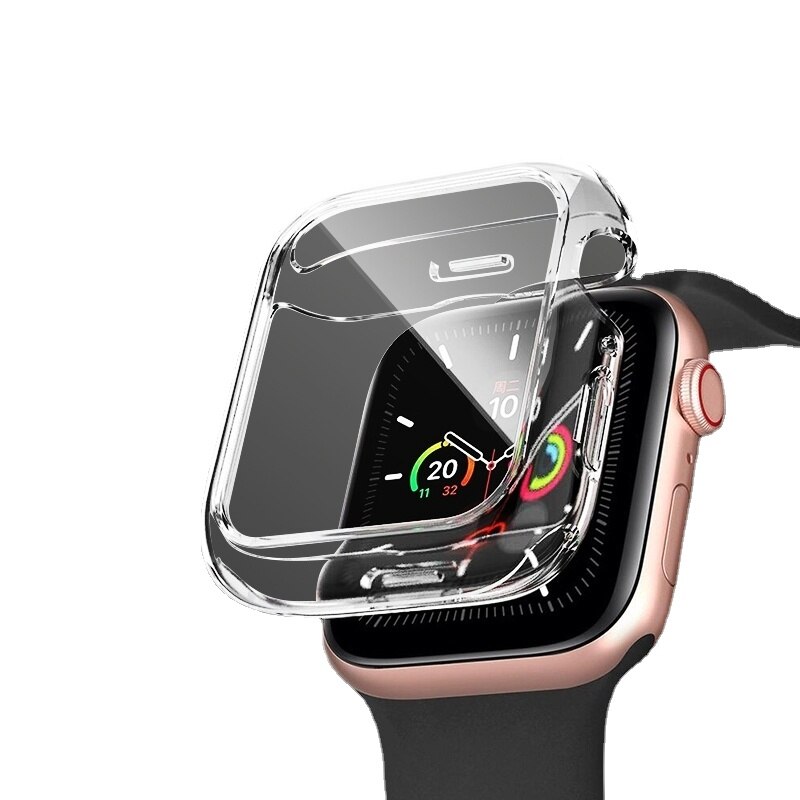 Coque de protection en silicone souple pour Apple watch, pour Apple watch série 7 45mm, étui de protection Anti-chute, accessoires pour Apple watch 7 41mm