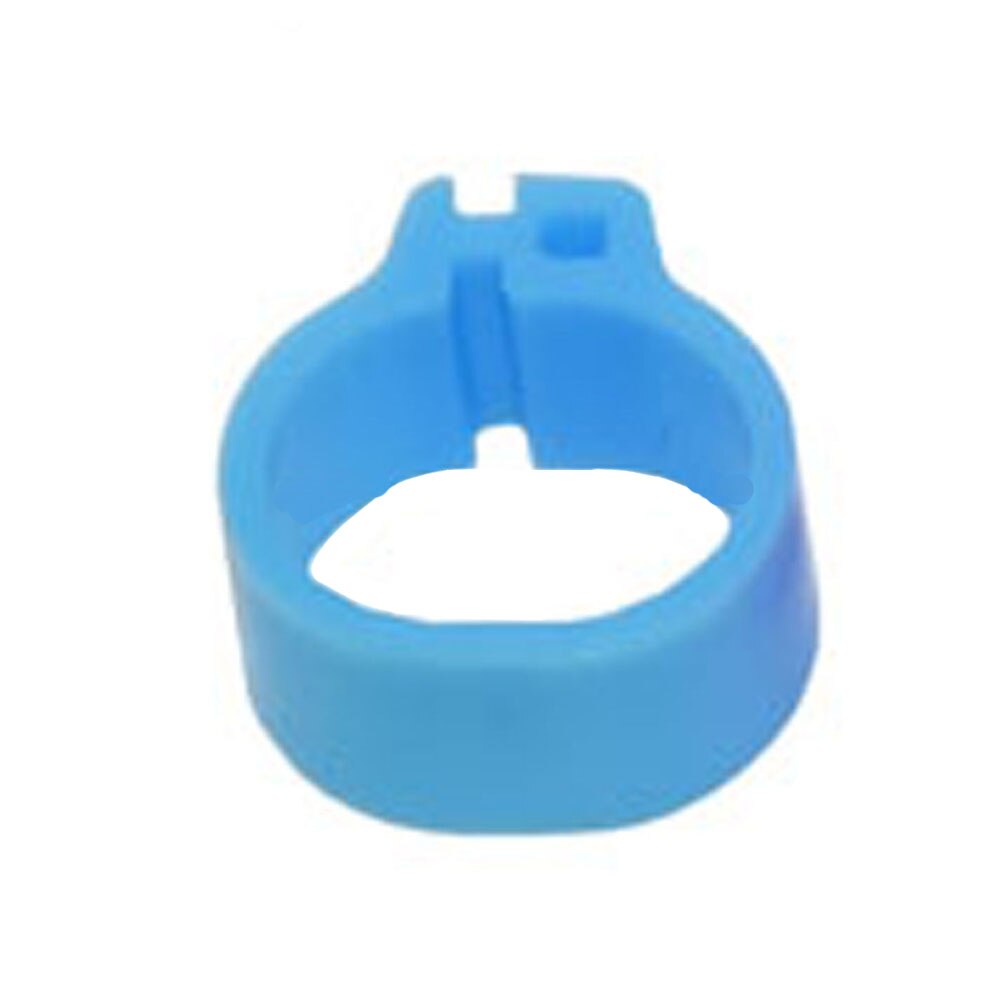 100 Stück Vogel-Fußringe, Innendurchmesser 10 mm, Breite 7 mm, Kunststoff-Clip-Ring, Taube, Taube, Wachtel, Fußring, Bauernhoftier-Träger: Himmel Blau