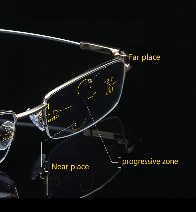 Progressive Multifocal Reading Glasses Men Memory Titanium Anti blue light Transition myopia Hyperopia Presbyopia Woman BS-1003