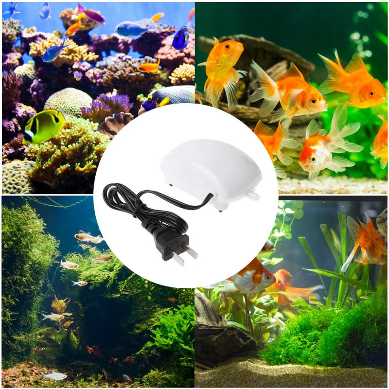 Eu/Ons Ronde Plug Zuurstof Luchtpomp Aquarium Luchtpomp Ultra Stille Aquarium Toename Zuurstof Soft Pomp Slang lucht Steen Plug 220V