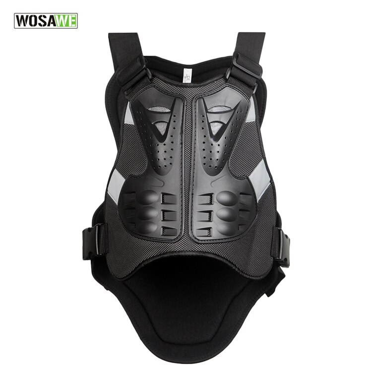 Black Motorcycle Vest Back Support Guard Men Protector Free size Clothing Moto Motorbike Skiing Body Back Protection