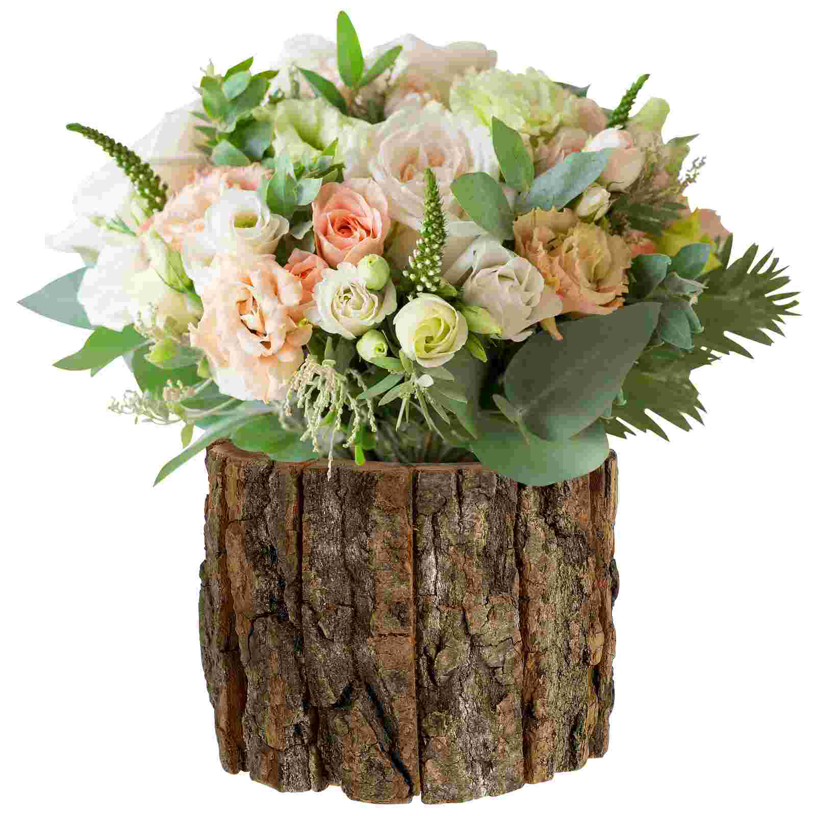 Rustic Waterproof Flower Bucket Plant Pots Small Flower Pots Wood Flower Pots Planter Pots Barrel Planters Home