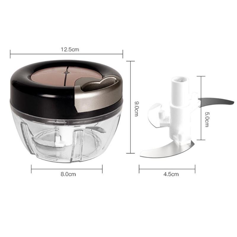 Portable Manual Meat Grinder Food Chopper Stainless Steel ABS Durable Mincer Mixer Blender Fruit Nuts Mixer Processors: B