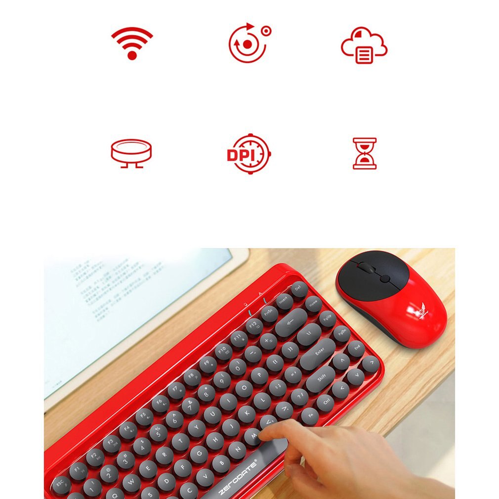 2.4G Wireless Keyboard and Mouse Set for Laptop Notebook Computer Mechanical Keyboard Wireless Keyboard Mouse Combos