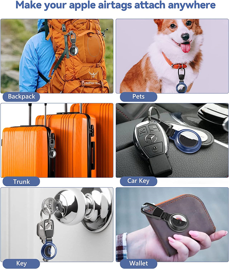 Metal Magnetic Adsorption Case for Apple Airtag Protective Cover Tracker Accessories Anti-scratch Sleeve Keychain For Air tags