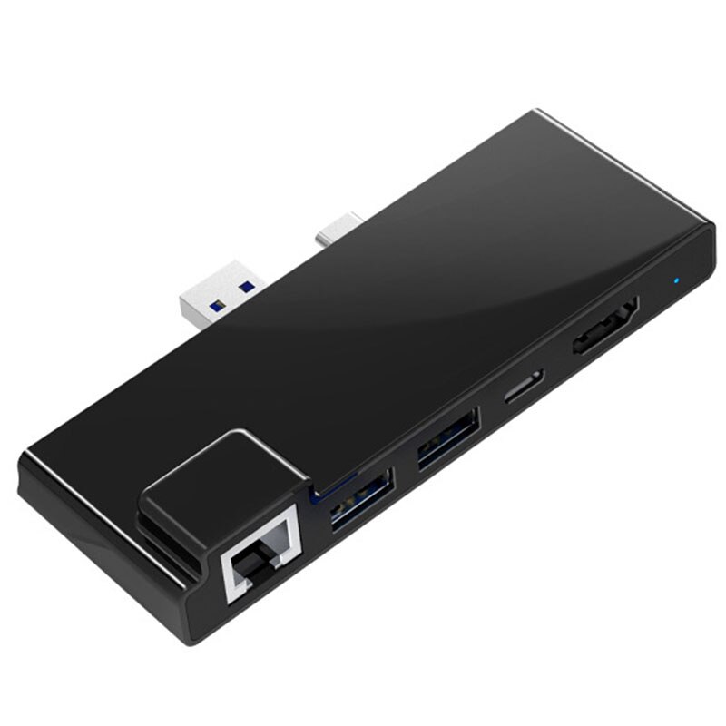 Voor Surface Pro 7 Usb C Docking Station Met 4K Hdmi Adapter,1000M Gigabit Ethernet Lan Poort Kaartlezer Combo Hub: Default Title