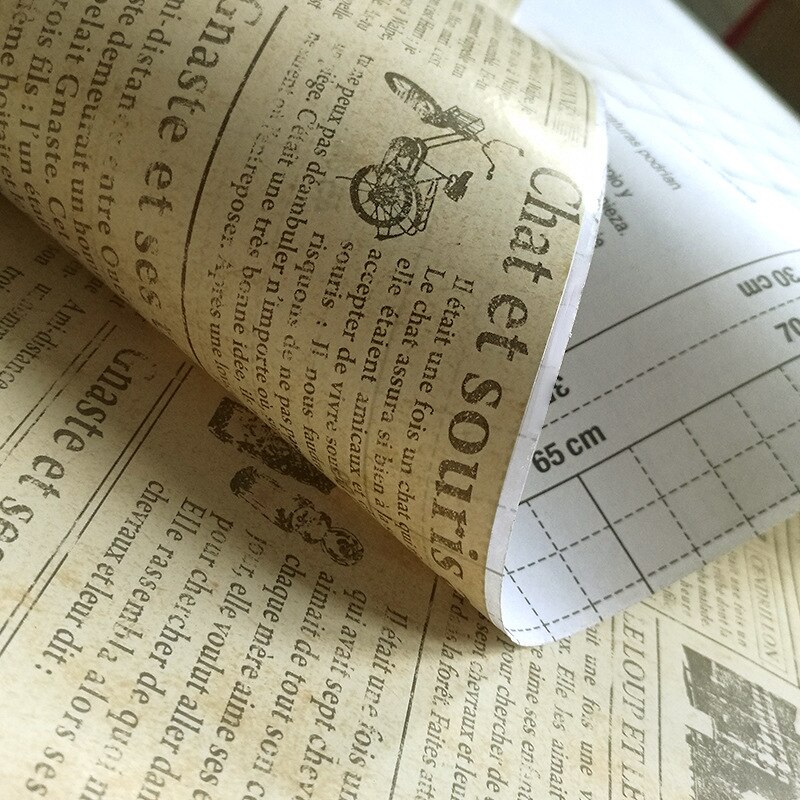 Papel tapiz autoadhesivo DIY Vintage patrón de periódico adhesivo impermeable para pared decoración del hogar papel tapiz de vinilo PVC extraíble